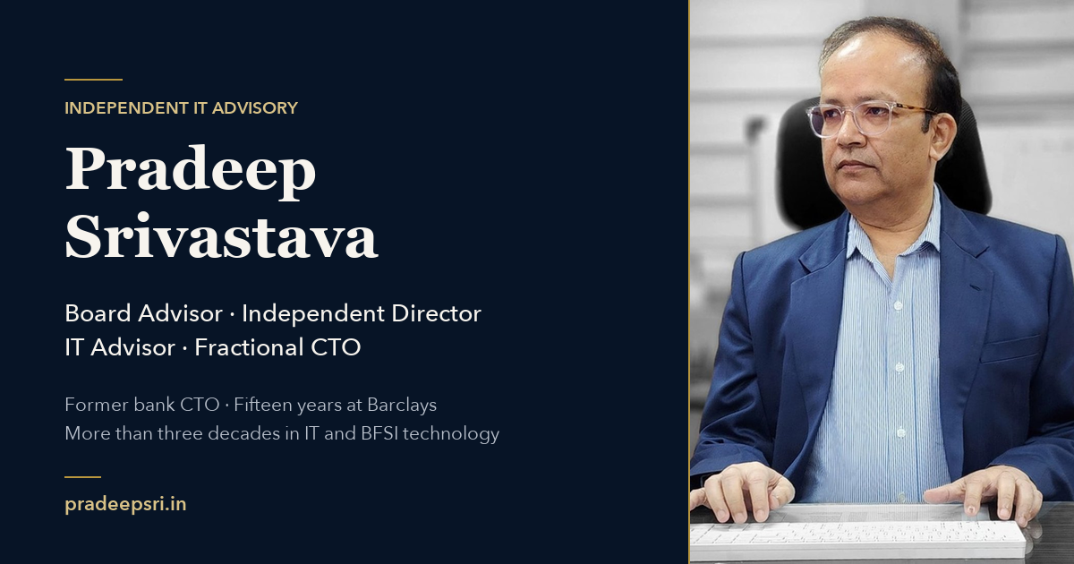 Pradeep Srivastava | Board Advisor, Independent Director